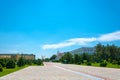 View of the building of the Government of Uzbekistan and the Min Royalty Free Stock Photo