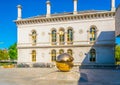 View of a building inside of the trinity college campus in Dublin, ireland Royalty Free Stock Photo