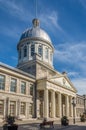 View at the building of Market Bonsecours in the streets of Montreal in Canada