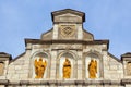 View of building of old Austrian-Hungarian embassy, details of main facade