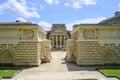 View of the building of the Semashko mud baths in Essentuki, Russia, built in 1913 in the ancient Greek style