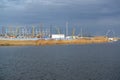 View of a building site of stadium for carrying out games of the FIFA World Cup of 2018. Kaliningrad Royalty Free Stock Photo