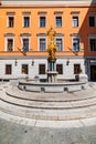 View of the  building of the State Academic Theater. Evg . Vakhtangov, in Moscow. Royalty Free Stock Photo