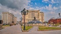 The building of the State Duma and the hotel `Four seasons`, Manezh square, Moscow