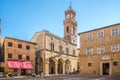 View at the building of Town hall in Pienza - Italy