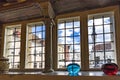 View from building windows to the main square of Old Town Tallinn Royalty Free Stock Photo