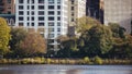 View at buildings from Central Park