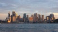 View of Buildings in city of Sydney during sunset time The famo Royalty Free Stock Photo