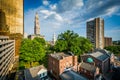 View of buildings in downtown Hartford, Connecticut. Royalty Free Stock Photo