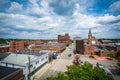 View of buildings in downtown Nashua, New Hampshire. Royalty Free Stock Photo