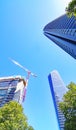 View of the buildings of the four towers of Madrid