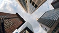 View of buildings from the ground in large cities Royalty Free Stock Photo