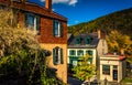 View of buildings in Harper's Ferry, West Virginia. Royalty Free Stock Photo