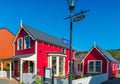 View of buildings on a historic south street, Nelson, New Zealand