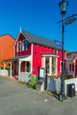 View of buildings on a historic south street, Nelson, New Zealand