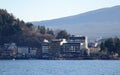 View of the buildings in Kawaguchiko, Japan