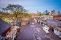 View of buildings in Kensington Market, Toronto, Ontario.