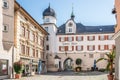 View at the buildings at Max-Josefs place in Rosenheim - Germany