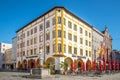 View at the buildings at Max-Josefs place in Rosenheim - Germany