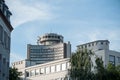 view of buildings in Mulhouse with Europe tower and panoramique restaurant at the top