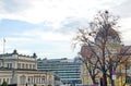 View of the Bulgarian Parliament, the Monument to Tsar Osvoboditel and the Academy of Sciences of Bulgaria