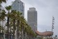 View of buildings near Barceloneta street in Barcelone, Catalonia, Spain Royalty Free Stock Photo