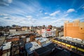 View of buildings near Lexington Market, in Baltimore, Maryland.