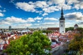 View of buildings in the Old Town of Tallinn, Estonia. Royalty Free Stock Photo