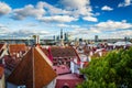 View of buildings in the Old Town of Tallinn, Estonia. Royalty Free Stock Photo