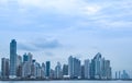 View of buildings in Panama over the ocean Royalty Free Stock Photo