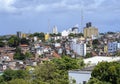 View of the buildings and popular houses built in the mountains. City of Salvador, Bahia, Brazil Royalty Free Stock Photo