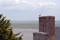 Buidings and roofs in Mont Saint Michele in France, Normandy Royalty Free Stock Photo