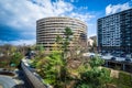 View of buildings in Towson, Maryland. Royalty Free Stock Photo