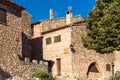 View of the buildings in the village Siurana, Tarragona, Spain. Copy space for text.