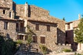 View of the buildings in the village Siurana, Tarragona, Spain. Copy space for text.