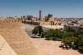 The view on Bukhara old Town from the Ark fortress walls, Bukhara Uzbekistan Royalty Free Stock Photo