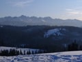 View from Bukowina to Tatra mountain Poland