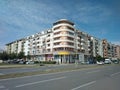 View of Bulevar Evropa in Novi Sad, Serbia, blue sky