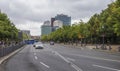 View of the Bundestrasse street, close to the Tiergarten Park and the Brandenburger Gate. Berlin, Germany. Royalty Free Stock Photo