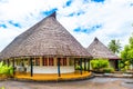 View of a bungalow among the forest, Raiatea island, French Polynesia