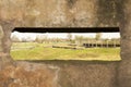 View from Bunker pillbox great world war 1 flanders belgium