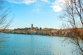 Marta burg on Bolsena lake