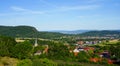 View from the Burgberg in Hoof. Wide view of the landscape Royalty Free Stock Photo