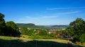 View from the Burgberg in Hoof. Wide view of the landscape Royalty Free Stock Photo