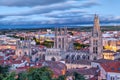 View on Burgos Cathedral from the hill Royalty Free Stock Photo