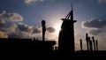 The view of the Burj Al Arab silhouette