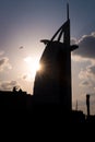 The view of the Burj Al Arab silhouette