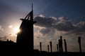 The view of the Burj Al Arab silhouette