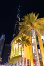 Night view Burj Khalifa and Dubai Mall UAE Royalty Free Stock Photo