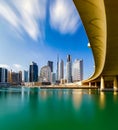 View of Burj Khalifa and Dubai Skyline from Business Bay Area Royalty Free Stock Photo